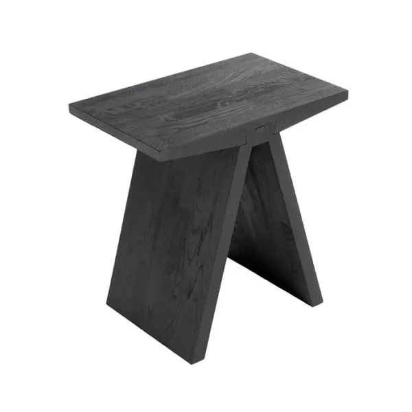 Muubs Angle-jakkara - mustaksi petsattu/öljytty - FSC - 45 x 45 cm